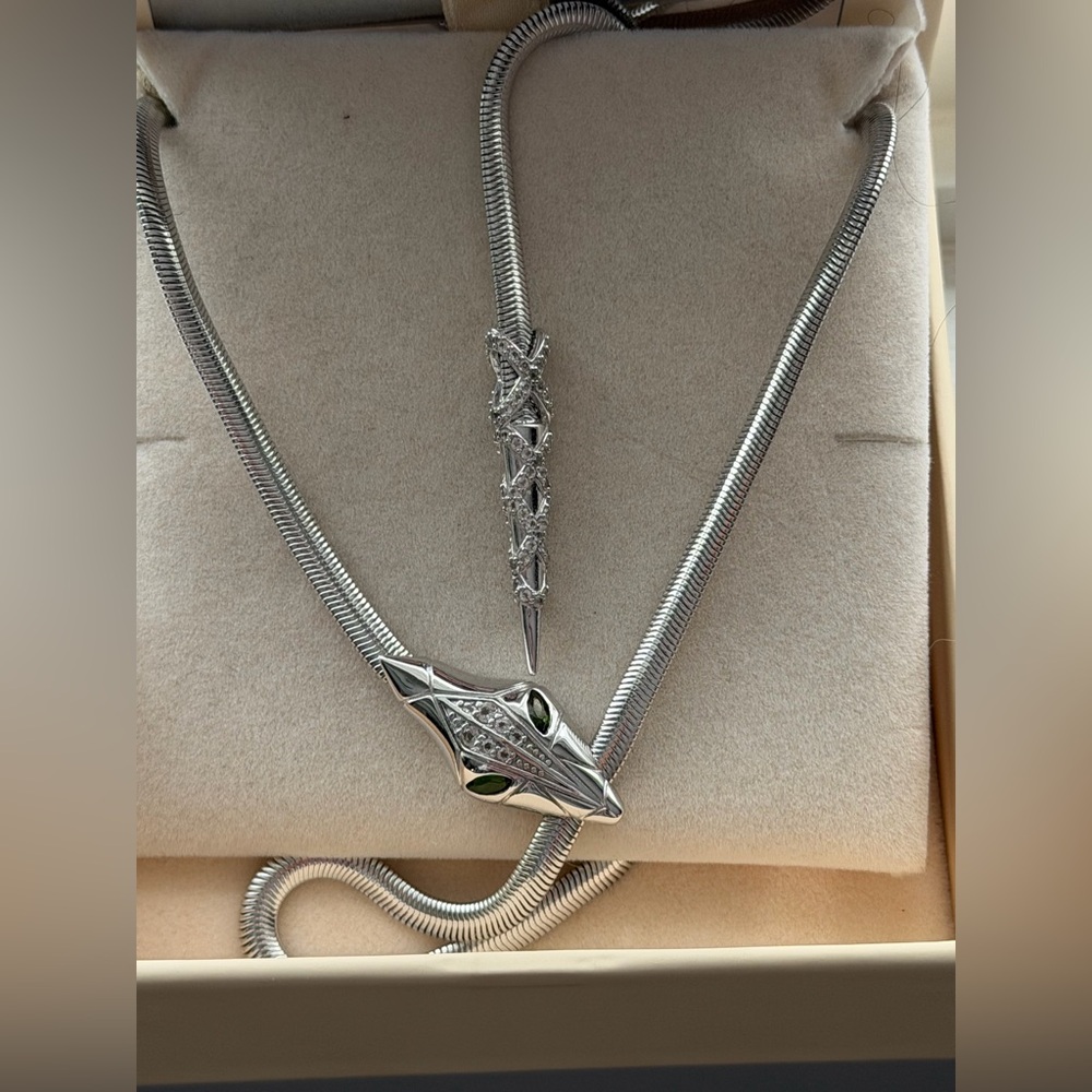 Awe Inspired Snake Lariat 925 Silver
